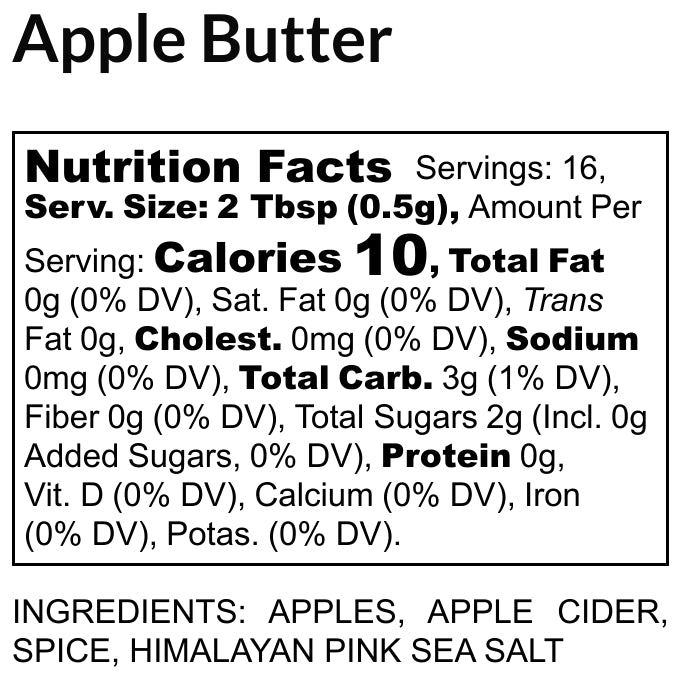 Organic Apple Butter No Sugar Added